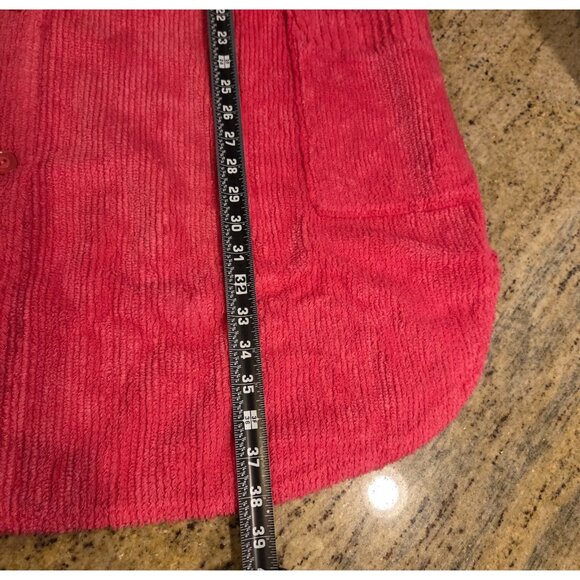 New! Pink Chenille Shirt Robe Adonna Plus Size 3X Leisurewear Button Pockets - Picture 4 of 16